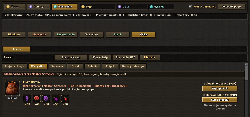 Zestawy na arene